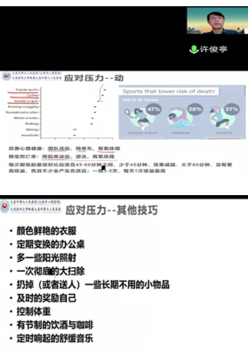 【医院文化 喜迎二十大】关心关爱职工 市四院举办医务人员心理健康讲座(图1)